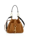 See By Chloé Mini Tony Suede Bucket Bag In Caramel