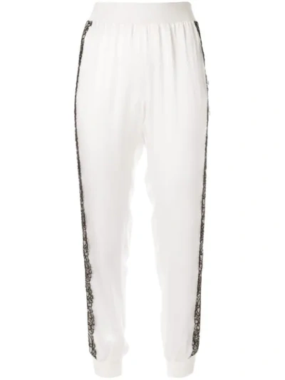 Giambattista Valli Appliqué Detail Track Pants In White