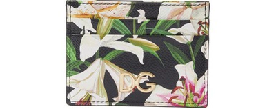 Dolce & Gabbana Lilium Print Cards Holder In Gligli-fdo-nero