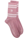 Alexander Mcqueen Skull Knitted Socks In Pink