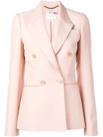 Stella Mccartney Peak Lapel Blazer Jacket In Pink