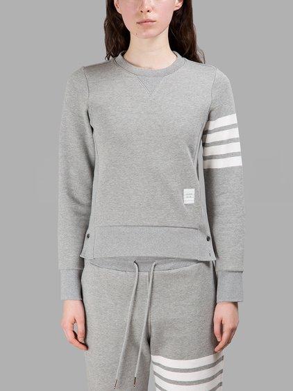 Cotton Jersey Sweatshirt W/ Stripes