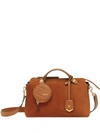 Fendi Medium By The Way Suede Satchel In Tan