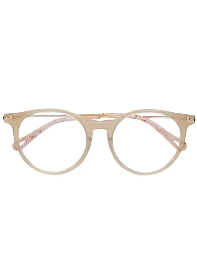 Chloé Round Frame Glasses In Neutrals