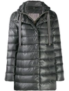 Herno Padded Hooded Jacket In Grey