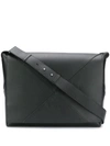 Bottega Veneta Four-piece Leather Messenger Bag In Black