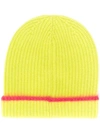 Marni Ribbed Knit Beanie In Green