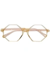 Chloé Hexagon-framed Glasses In Gold