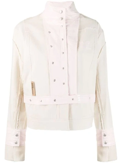 Courrèges Fitted Jacket In Neutrals