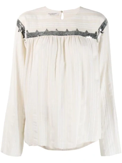 Philosophy Di Lorenzo Serafini Sequin Embellished Blouse In Neutrals