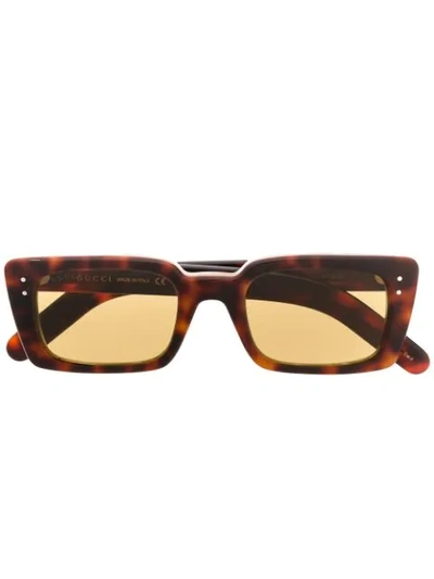 Gucci Tortoiseshell Frame Sunglasses In Brown