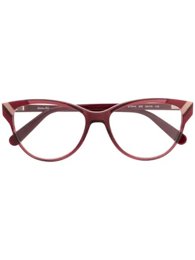 Ferragamo Cat-eye Shaped Glasses In Red