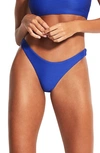 Seafolly High-cut Bikini Bottoms In Blue Bolt