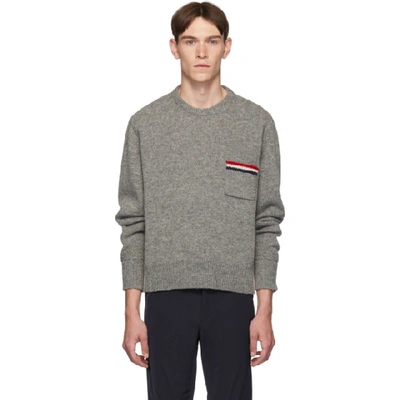 Thom Browne Stripe-detail Jumper In 035 Med Gry