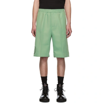 Valentino Green Vlogo Bermuda Shorts In Izm Mint