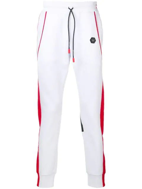 white pants with stripe on side