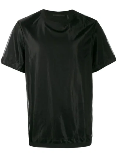 Helmut Lang Layered Mesh T-shirt In Black