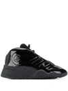 Adidas Originals By Alexander Wang Aw Futureshell High Top Leather Sneakers In Platin Met S16/ Plat