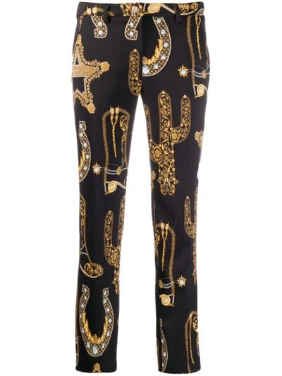 Versace Collection All-over Print Trousers - Schwarz In Black