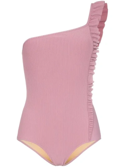 Made By Dawn One-shoulder Dreamer Swimsuit In Pink