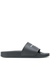 Stella Mccartney Black Rubber Flat Sandals