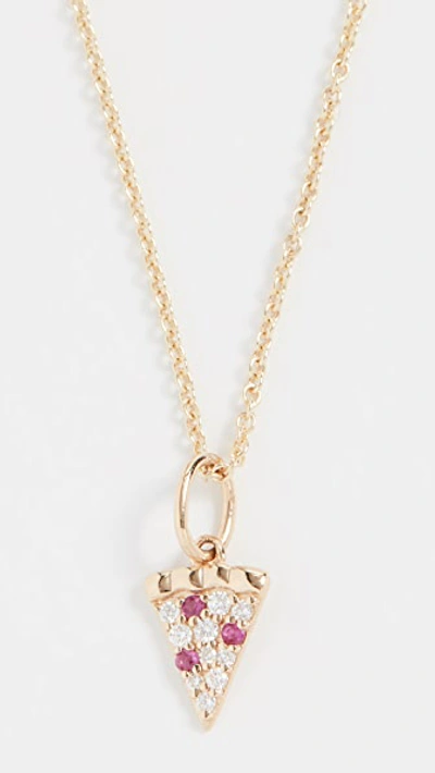 Sydney Evan 14k Gold Pizza Slice Necklace In Yellow Gold