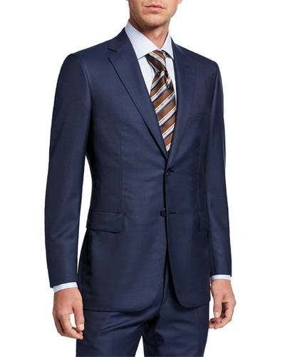 Brioni Men's Tonal Plaid Two-piece Suit In Blue