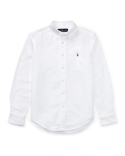 Ralph Lauren Kids' Cotton Oxford Sport Shirt In White