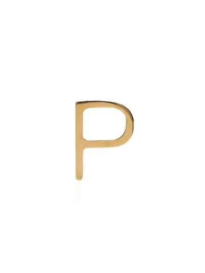 Loquet 18k Yellow Gold P Letter Charm