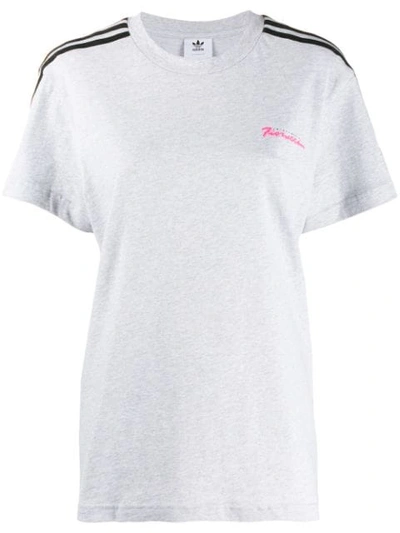 Adidas Originals Fiorucci Logo T-shirt In Grey