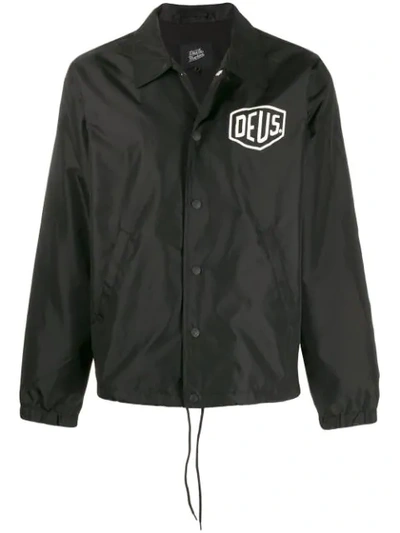 Deus Ex Machina Logo Print Shirt Jacket In Black