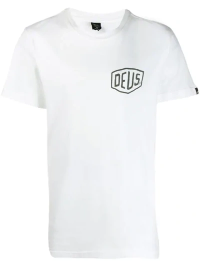Deus Ex Machina Logo Print T-shirt - White In White