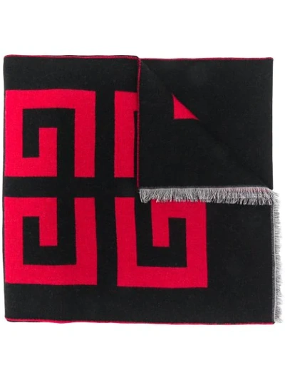 Givenchy Logo Printed Scarf In Black