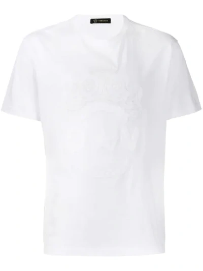 Versace Logo Patch T-shirt In White
