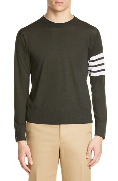 Thom Browne Merino Wool Pullover In Green