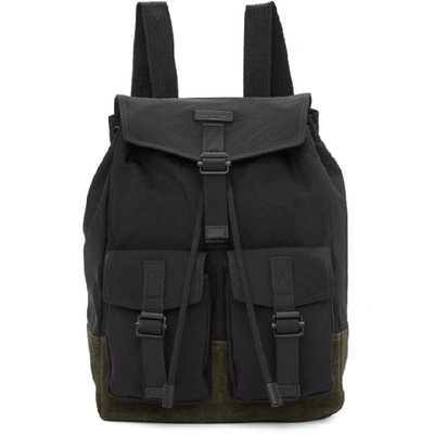 Rag & Bone Field Water Resistant Nylon & Leather Backpack - Black