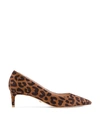 Stuart Weitzman Women's Leigh Pointed-toe Pumps In Cappuccino Brown Cheetah Suede