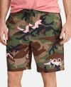 Polo Ralph Lauren Camouflage-print Fleece Shorts In Olive/pink Camo