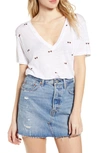 Rails Cara Printed Tee In Heart Sunnies