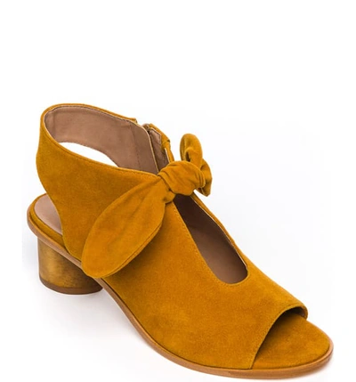 Bernardo Luna Sandal In Mustard Suede