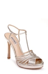 Badgley Mischka Women's Angelica High-heel Sandals In Platino Metallic Nappa Leather