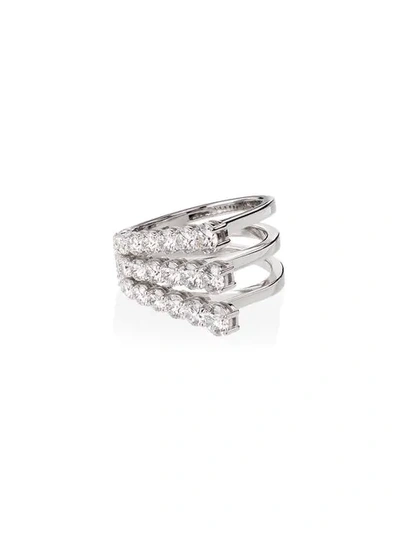 Melissa Kaye 18kt White Gold Aria Fan Diamond Ring In Not Applicable