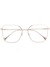 Ferragamo Oversized Glasses In Gold