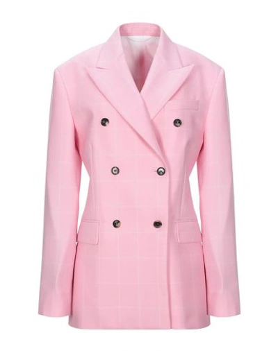 Calvin Klein 205w39nyc Pink Grid Blazer