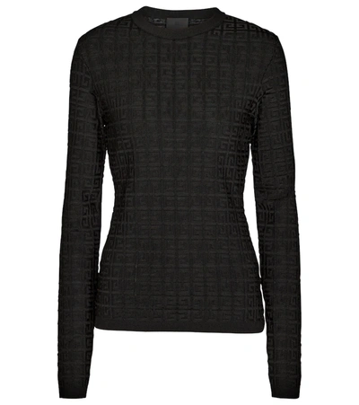 Givenchy Long-sleeved Sweater With 4g Motif In Black