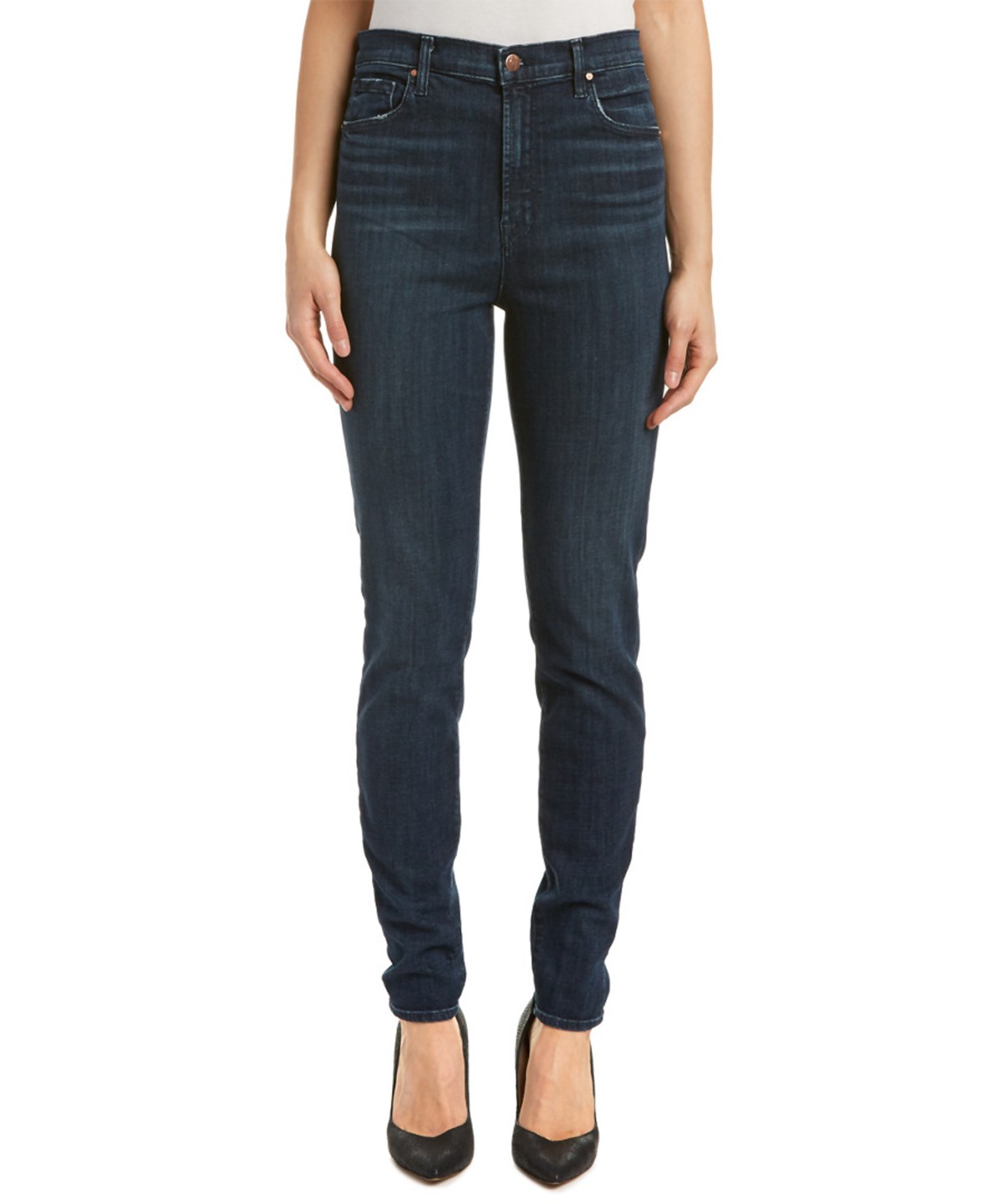 J Brand Carolina Sabotage High-rise Skinny Leg' In Navy | ModeSens