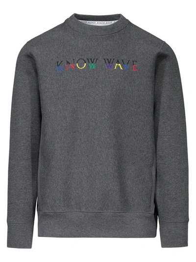 Know Wave Multicolor Logo Crewneck Sweatshirt In Grey