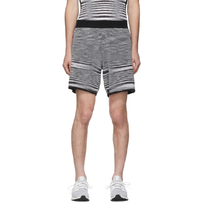 Adidas Originals Adidas X Missoni Black And White Supernova Saturday Shorts In Black/white