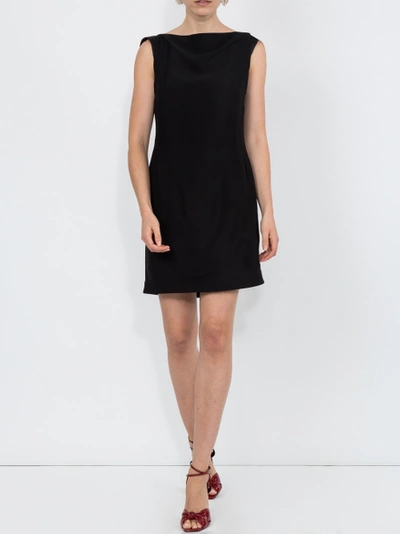 Calvin Klein 205w39nyc Open Back Short Dress In Black