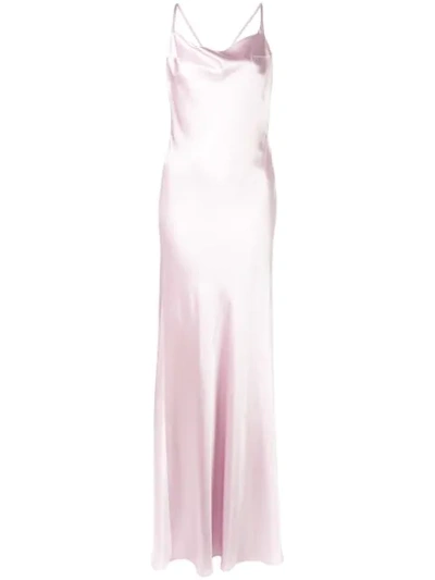 Galvan Whiteley Slip Dress In Pink